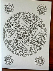 Adult Coloring Books Lot 4 Unused Nature Flowers Mandalas Stained Glass Karmin