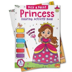 Pick and Paint Coloring Activity Book For Kids: Princess White