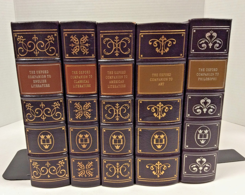 THE OXFORD COMPANION: LOT OF 5 EASTON PRESS LEATHER-BOUND HC