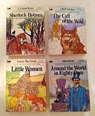 Lot of 4 Vintage Mini Classic Editions Illustrated Paperback Books