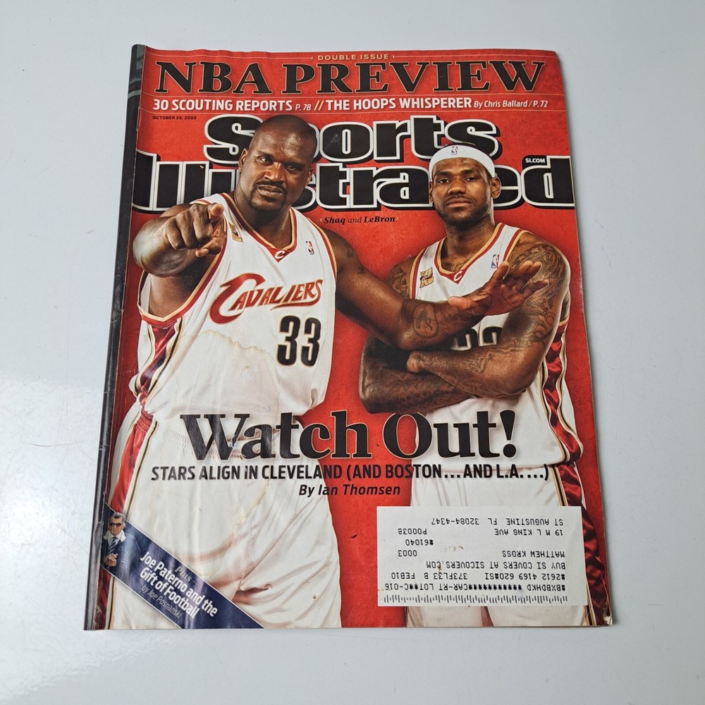 Sports Illustrated Magazine NBA Preview Shaq LeBron James October 2009