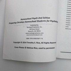 Homeschool Psych 2nd Ed: Preparing Christian Homeschool Students by Tim Rice