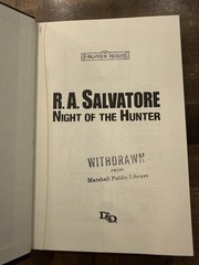Night of the Hunter: Companions Codex I by R. A. Salvatore 1st Edition 1sr Print