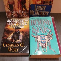 Lot of 7 Random Western, War Novels All Vintage Random Mix Cowboys, War, Action