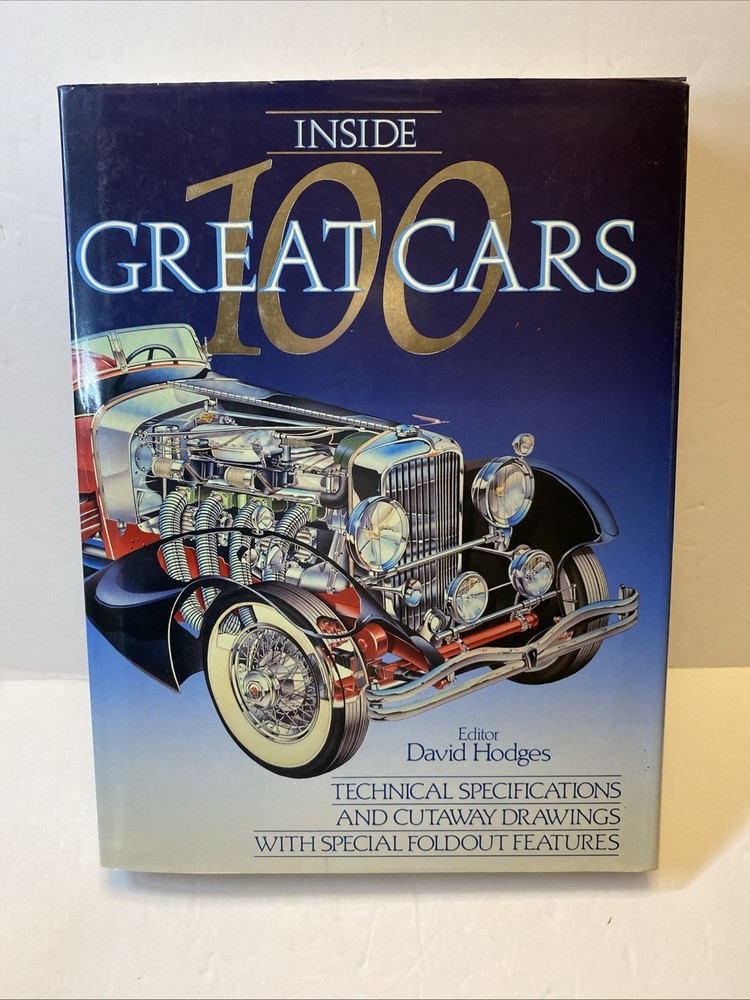 Inside 100 Great Cars 1988 Edition 8.5″x11″ Coffee table book 288 pages
