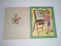 Little Golden Book Jerry At School Complete Puzzle „A” 1st Edition 1950 #94