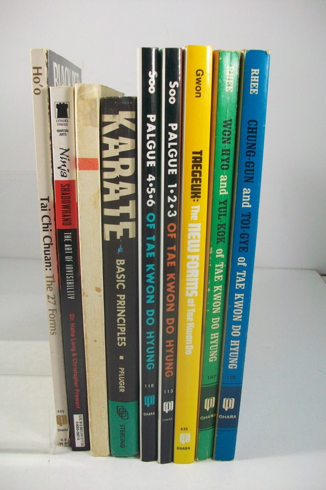 9 MARTIAL ARTS Books. Various authors & subjects. In Average Very Good Condition
