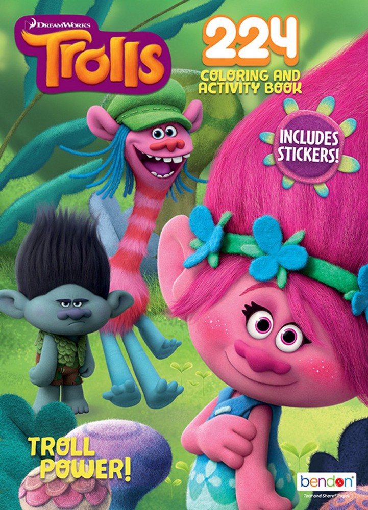 Bendon Dreamworks’ Trolls Troll Power! 224-Page Coloring and Activity Book w…
