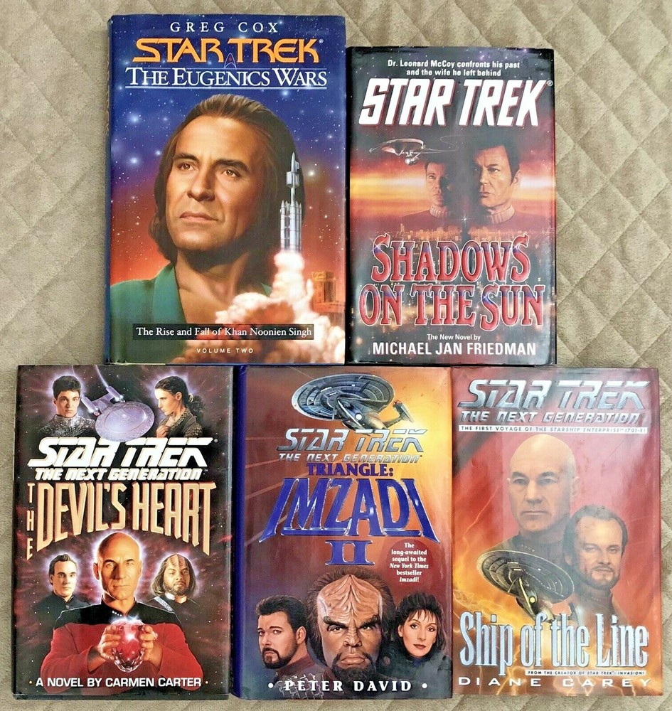 Bundle Lot of 5 Star Trek Books HCDJ Pocket Books 1st Editions Different Authors