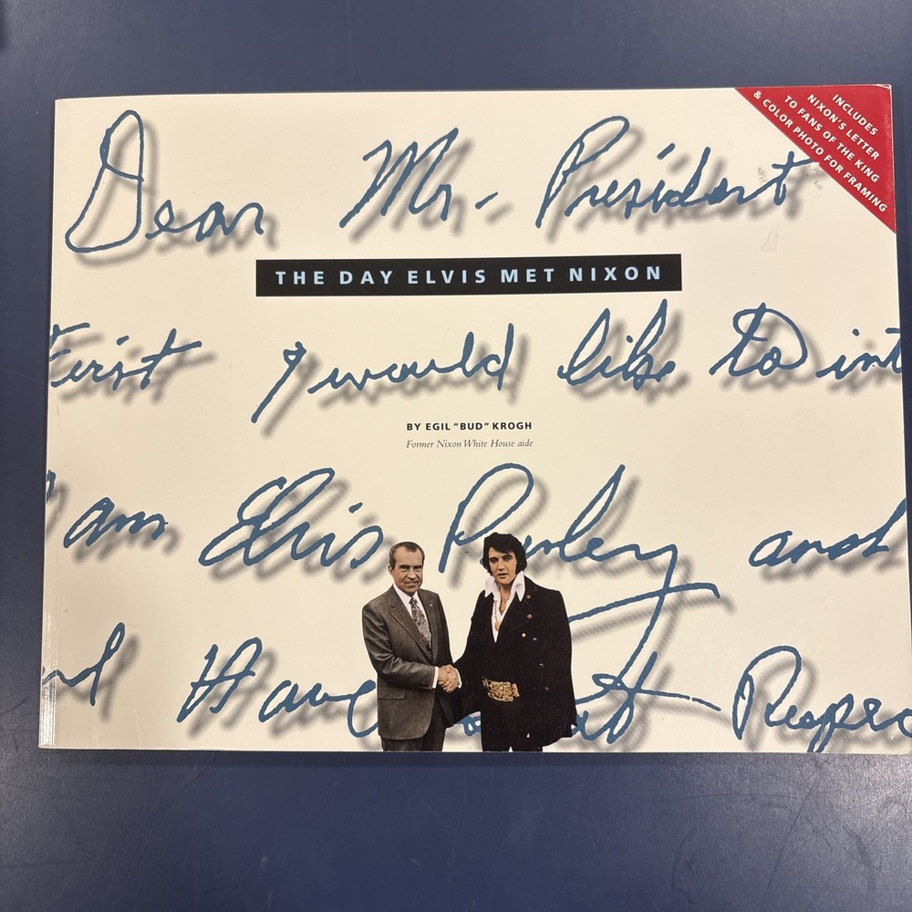 SIGNED The Day Elvis Met Nixon by Egil „Bud” Krogh – 1994 PB Pub. Pejama Press