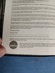 Holly Bible New Testament, New International Version, New Condition, Black