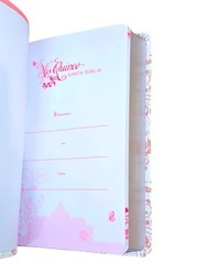 Biblia Reina-Valera 1960 Mis Quince, Rosa y Blanco Símil Piel