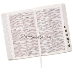 KJV King James Gift Edition Bible white leathertouch with thumb index