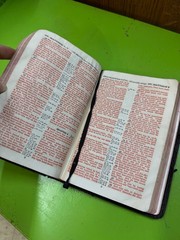 Vintage Cambridge Concordance Holy Bible Black Hand-Grained Morocco Leather Line