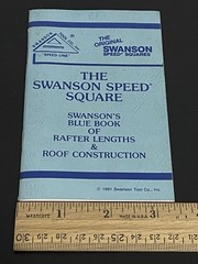 Swansons Speed Square Blue Book Rafter Lengths Roof Construction Roofing Vintage