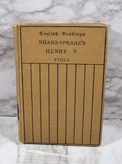 English Readings Shakespeare Henry V Stoll 1922 Hardback Book