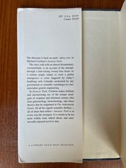 Jurassic Park, Michael Crichton (1990, HC) First Trade Edition First Printing