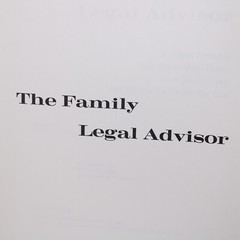 The Family Legal Advisor Hardcover Book Informative Law And Government VG Copy
