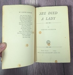 She Died a Lady – Carter Dickson – 1943 Hardcover – William Morrow US