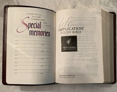 NLT Life Application Study Bible Bonded Leather Burgundy Red Letter Tyndale 1996