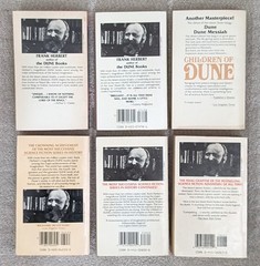 Frank Herbert = complete DUNE sextet = 6 vintage paperbacks 1970s