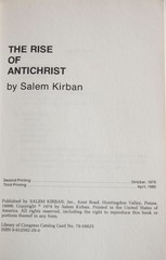 Salem Kirban Lot of 3 PB-1980’s-Rise of Anti-Christ, …Prophecy, …Rapture-VG