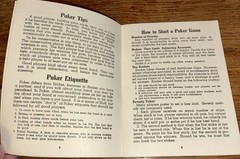 Vtg. Modern Rules of POKER Booklet w/Wild Card Variations ~Heines Publishing Co.