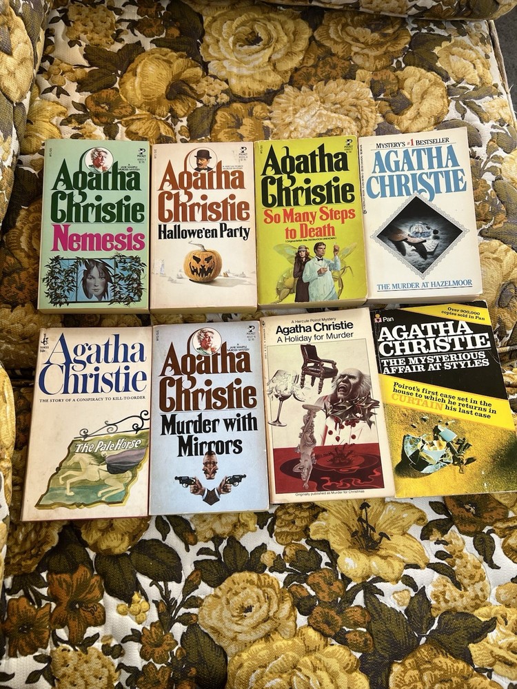 Lot of 8 Vintage Agatha Christie Paperbacks Mixed Titles 1950s-1980s