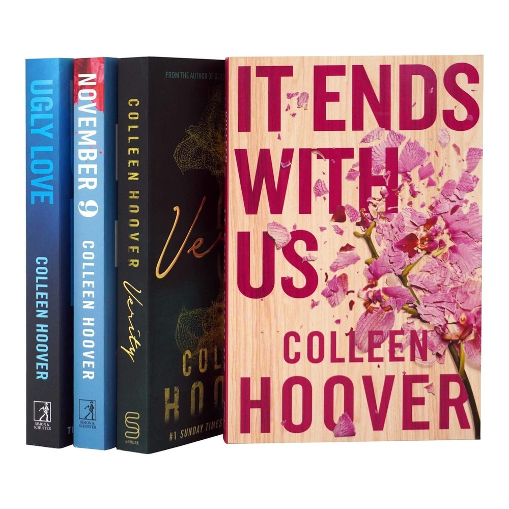 Colleen Hoover Collection 4 Books Set (It Ends With Us, Ugly Love, November …