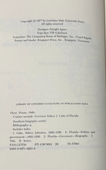 CRACKER MESSIAH Governor Sidney J. Catts Florida by 1977 1st ed Wayne J. Flynt