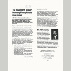 The Disciplined Trader & Trading In The Zone by Mark Douglas Trading Psychology