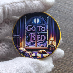 One More Chapter and Go to Bed Decision Maker Coin – Perfect for Book Lovers and