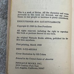 Satan’s Sabbath Action Paperback Book by Don Pendleton Adventure 1980