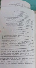 1940s Antique US Armed Forces Dept Education Manual WW2 ERA Book