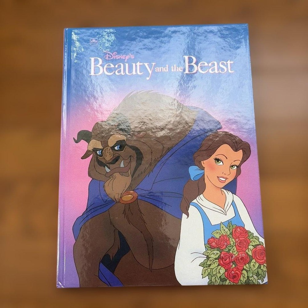 Beauty and the Beast Picture Book Disney 11×8.3in English Vintage Gift