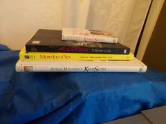 Lot of 4 Sex How-To Topic Hard & Soft Cover Books: Kama Sutra/SuperSex/Joy of S