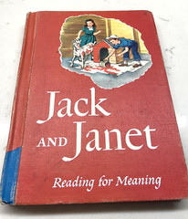 2 Vtg Books Storybook Treasury Dick & Jane Jack & Janet Hardcover 50s Read Funny