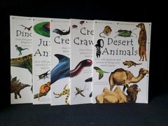 Books Are Fun Lot of 5 Animal & Dinosaur Question Answer Books Kids Educational