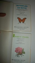 Golden Guide Butterflies Moths Insects Pests lot 2 hardcover ex-lib perma-bound