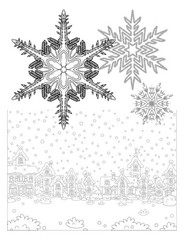 SnowFlakes are Falling Coloring Book All Ages 108 Pages 8.5 x 11 for All Ages