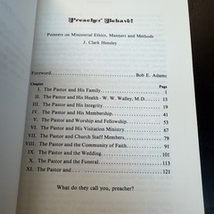 Preacher Behave! Pointers on Ministerial Ethics | J Clark Hensley | 1985 Signed