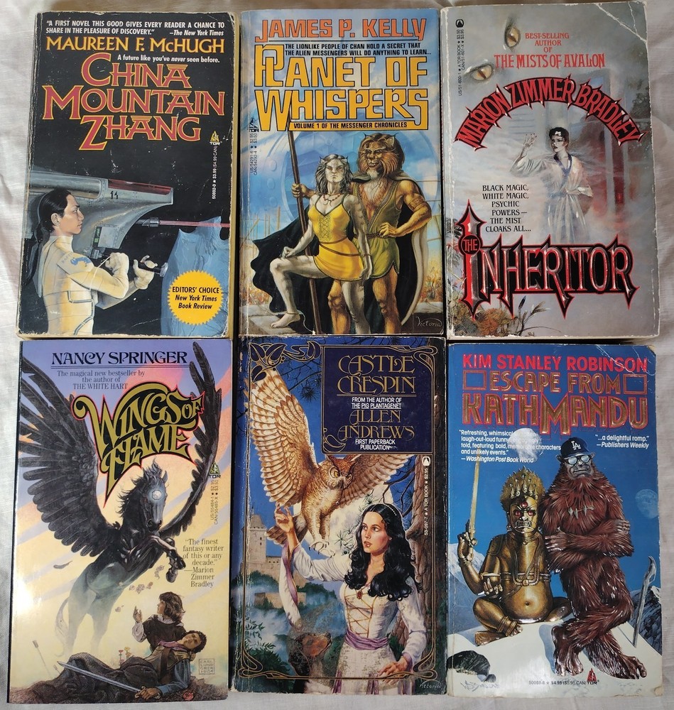 Tor SF Vintage Paperback Lot of 6 Kim Stanley Robinson McHugh Bradley Springer