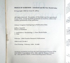 Prince of Darkness: Antichrist and the New World Order – Grant R. Jeffrey, 1994