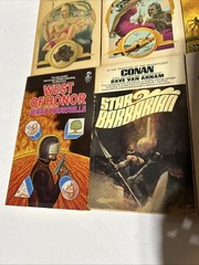 Vintage 1970s Pulp Sci Fi PB Book Lot of 8 VG Heinlein Attar Star Barbarian More