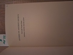 Studies in Ancient Society (Past & Present S.) Finley, M. I.: