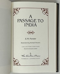 EASTON PRESS: A Passage To India: Collector’s Ed. by E. M. Forster – 1992 HC
