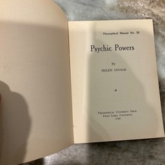PSYCHIC POWERS by Helen Savage 1940 1st Ed Softcover