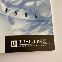 Echelon CLR 2060 Clear Ice Maker U-Line Corporation Installation Manual 31 pages