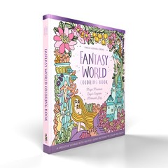Fantasy World Coloring Book MAGIC MEADOWS – ROYAL 8.5in x 10.0in, off-white
