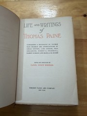 The Writings of Thomas Paine Volume 1 Life And Appreciations, 1908 N0 87 Leather